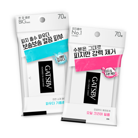 GATSBY 韓国 油とり紙パッケージデザイン 株式会社マンダム GATSBY油とり紙シリーズ