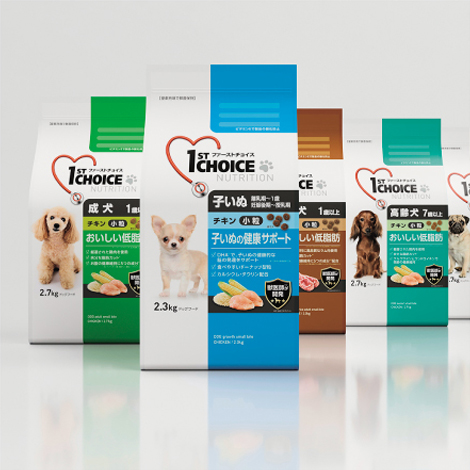 ドッグフードパッケージデザイン　1stchoice