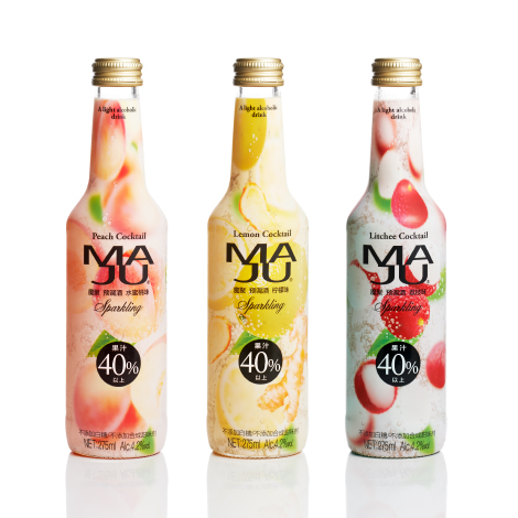 RTD飲料 お酒 アルコールカクテル飲料パッケージデザイン開発 中国市場向け云南绿华食品有限公司 MAJUシリーズ
